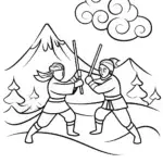 The Harmonious Duel Coloring Page