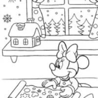 Minnie Mouse’s Magical Holiday Baking Coloring Page