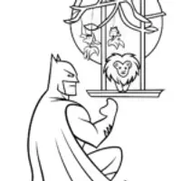 Batman at the Gotham Zoo Coloring Page