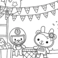 Captain Barnacles and Peso’s Ocean Carnival Coloring Page
