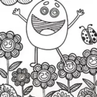 Jolly Jellybean Jumping Adventure Coloring Page