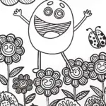 Jolly Jellybean Jumping Adventure Coloring Page