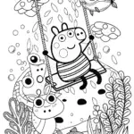 Peppa Pig’s Magical Underwater Playground Coloring Page