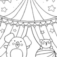 Squishmallow Circus Extravaganza Coloring Page