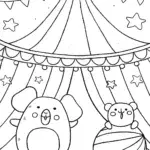 Squishmallow Circus Extravaganza Coloring Page