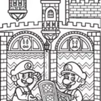 Mario and Luigi’s Enchanted Castle Adventure Coloring Page