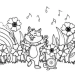 Rainbow Friends at the Dreamy Dance Party Coloring Page