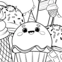 Squishmallow Ice Cream Parade Coloring Page