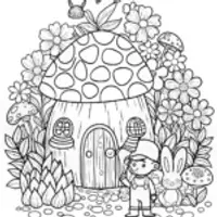 Luigi’s Magical Garden Adventure Coloring Page