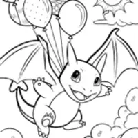 Charizard’s Skyward Adventure Coloring Page