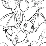 Charizard’s Skyward Adventure Coloring Page