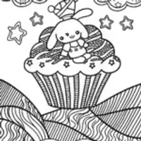 Cinnamoroll’s Cloudy Dreamscape Coloring Page