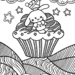 Cinnamoroll’s Cloudy Dreamscape Coloring Page