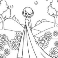Gardevoir’s Magical Garden Coloring Page