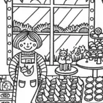 Gabby’s Cat Café Adventure Coloring Page