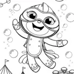 Axolotl’s Enchanted Carnival Coloring Page