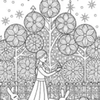 Elsa’s Enchanted Ice Lantern Festival Coloring Page