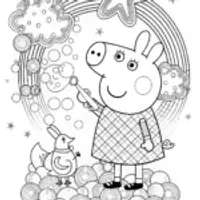 Peppa’s Magical Bubble Adventure Coloring Page