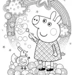 Peppa’s Magical Bubble Adventure Coloring Page