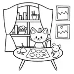 Pixie’s Crafty Coloring Page