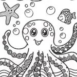 Cheerful Octopus Coloring Page