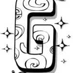 Adventurous Letter ‘G’ in Outer Space Coloring Page