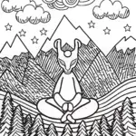 Mewtwo’s Tranquil Moment Coloring Page