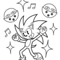 Sonic’s Cosmic Dance Party Coloring Page