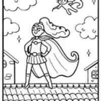 Barbie the Superhero Coloring Page