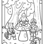 Avengers Assemble in a Whimsical Forest Coloring Page
