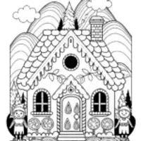 Gingerbread House Quest Coloring Page