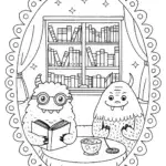 The Monster Book Club Coloring Page