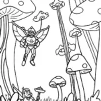 Avengers Assemble in a Magical Forest Coloring Page