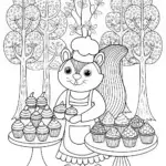 Squeaky the Squirrel’s Bakery Coloring Page