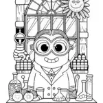 Minion’s Inventive Laboratory Coloring Page