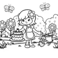 Strawberry Shortcake’s Berry Baking Contest Coloring Page