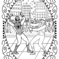 Miles Morales Dance Battle Coloring Page