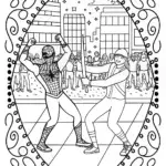 Miles Morales Dance Battle Coloring Page