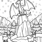 Charizard’s Marvelous Mountain Adventure Coloring Page