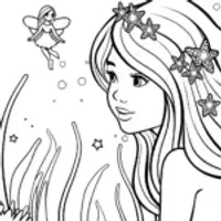 Mermaid tending her starry garden