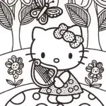 Hello Kitty’s Magical Music Garden Coloring Page