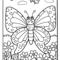 Butterfly Garden Parade Coloring Page