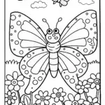 Butterfly Garden Parade Coloring Page