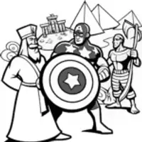 Captain America’s Historical Time Jump Coloring Page