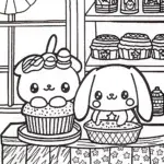 Pompompurin’s Baking Party Coloring Page
