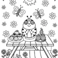 Summer Garden Gala Coloring Page