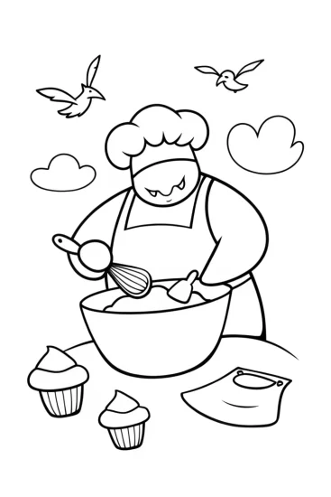 A coloring page of Charizard’s Sky High Bakery Adventure Coloring Page