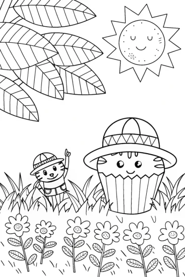 A coloring page of Shopkins Safari Adventure Coloring Page