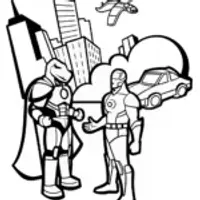 Avengers Time-Traveling Coloring Page