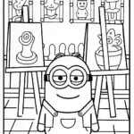 Minion’s Art Gallery Adventure Coloring Page
